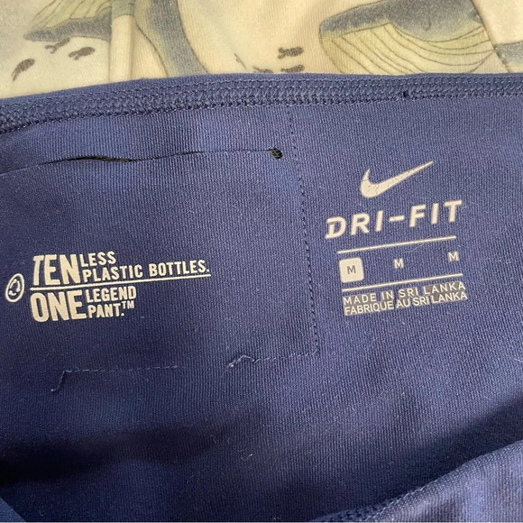 Nike Power Legend Compression Training Leggings Blue High Rise Womens medium - Picture 9 of 9